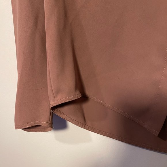 Babaton Tan V-Neck Blouse - Picture 4 of 13